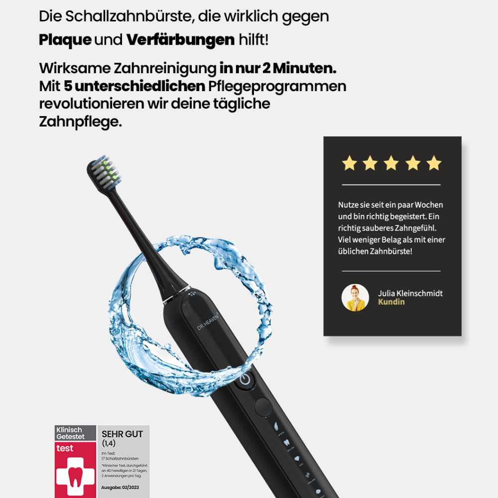 Xi Schallzahnbürste (+3 Ersatzbürsten)